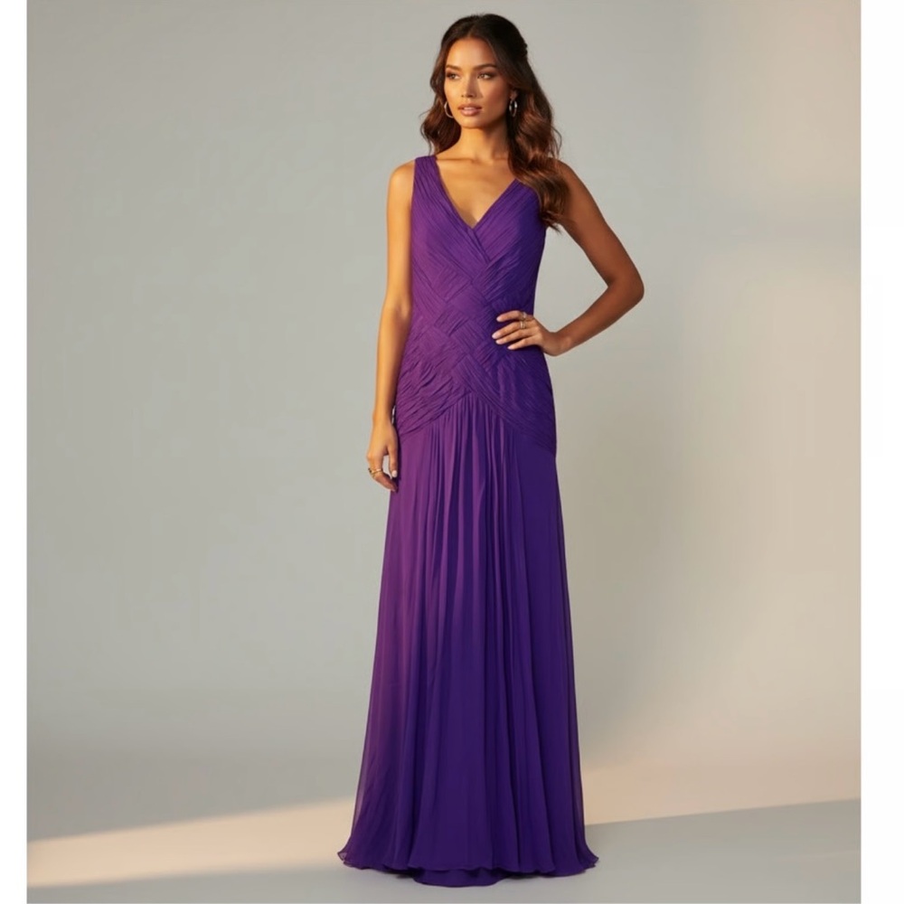 Sue Wong Vibrant Purple Maxi Dress